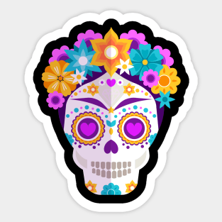 Frida Khalo - Catrina - dia de los muertos - design Sticker